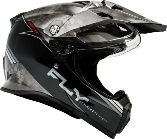 Fly Racing Trekker Kryptek Conceal Helmet Black/Grey/White Small - Image 5