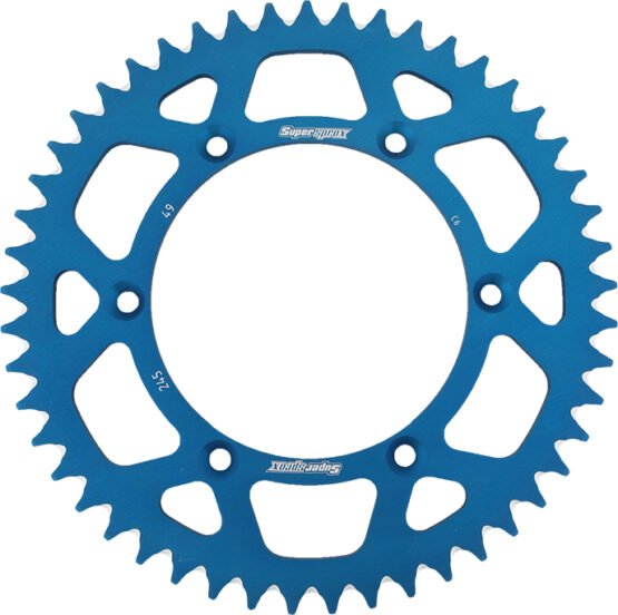 Supersprox Aluminum Rear Sprocket 49T Blue