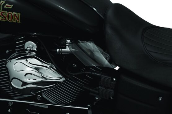 Kuryakyn Saddle Shield Heat Deflectors Smoke For 99-17 Dyna - Image 2