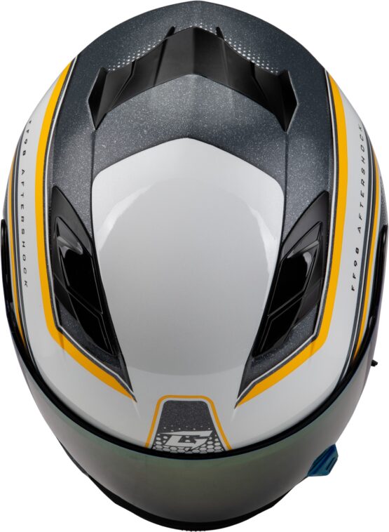 GMAX FF-98 Aftershock Helmet White/Metallic Silver XL - Image 4