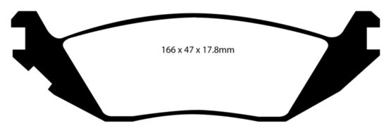 Yellowstuff Rear Brake Pads Semi-Metallic DP41639R Fits 2019+ Ram 1500 Classic - Image 2