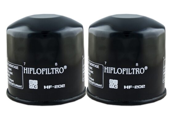 HF202 Oil Filter - Black - 2 Pack