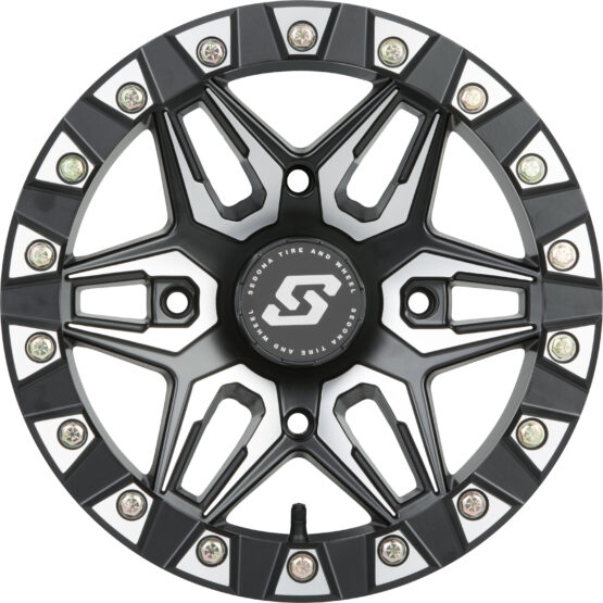 Sedona Split 6 Beadlock Wheel 14x7 4/156 4+3 Black Machined - Image 2