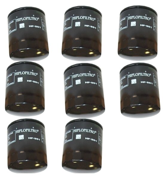 HF551 Oil Filter - Black - 8 Pack