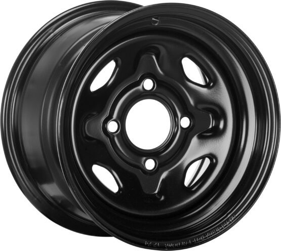 Sedona Steel Wheel 12x7 4/110 5+2 Black Front ATV/UTV - Image 2