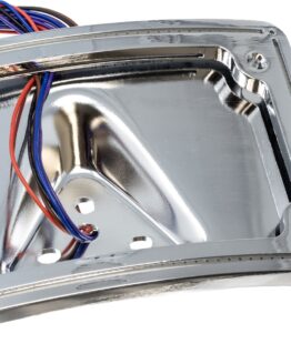 Letric Lighting Perfect Plate Light Chrome Curved License Frame For 10-13 Street Glide