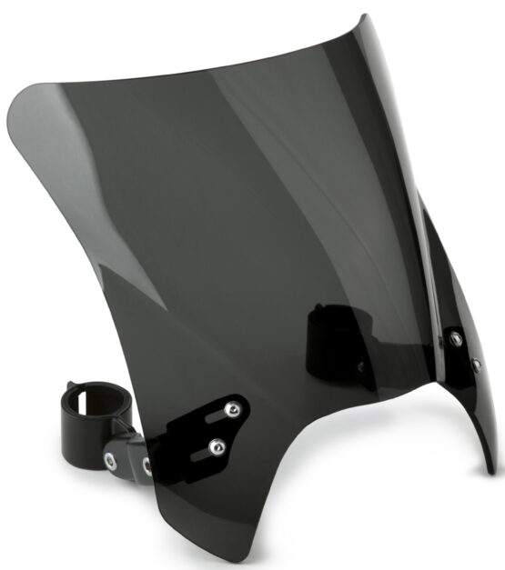 Dark Smoke Mohawk Windshield w/ Black Mounts Fits 44-51mm O.D. Forks