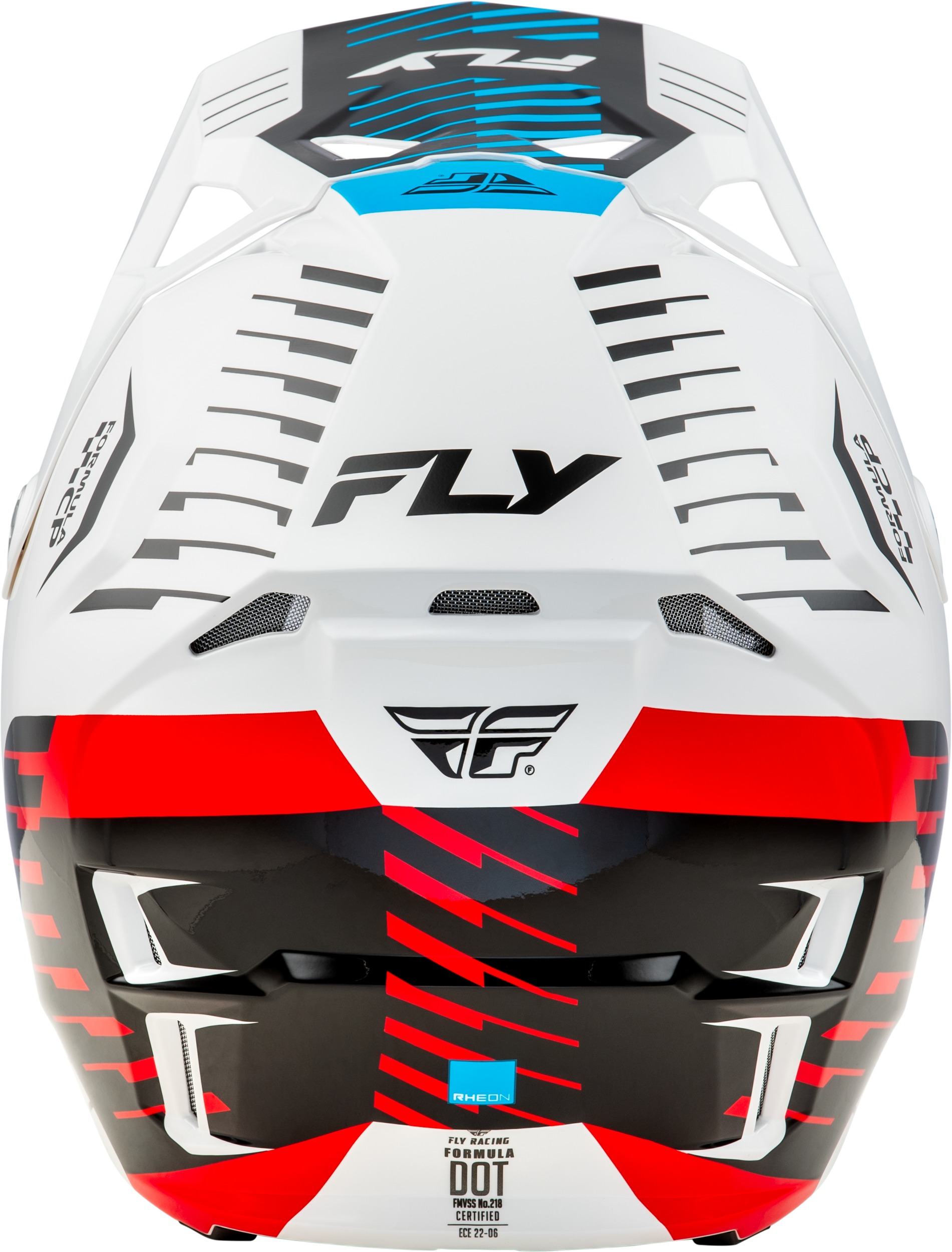 Fly Racing Formula CP Slice Helmet White/Red/Cyan XL - Image 4