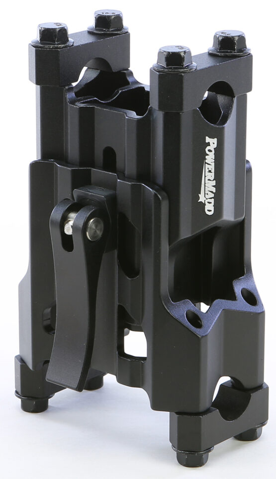 Powermadd Adjustable Pivot Handlebar Riser 4"-6" Black