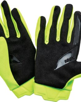 100% Women's Ridecamp Gloves Flo Yellow/Black - Size L