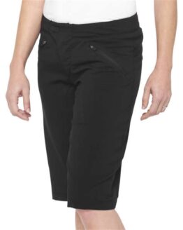 100% Women's Ridecamp Shorts with Liner Black Size L