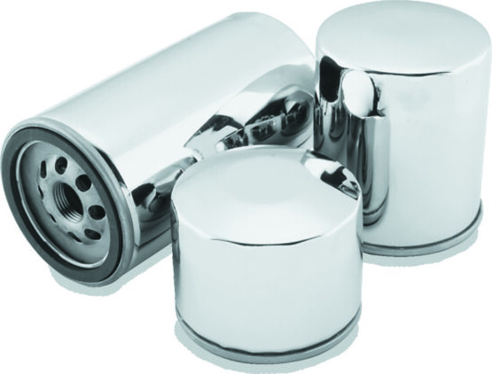 Chrome Magnetic Oil Filter with Backflow Valve by TwinPower Fits Twin Cam & M8