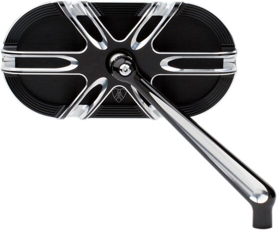 Arlen Ness Deep Cut Right Mirror Black Aluminum 13-166