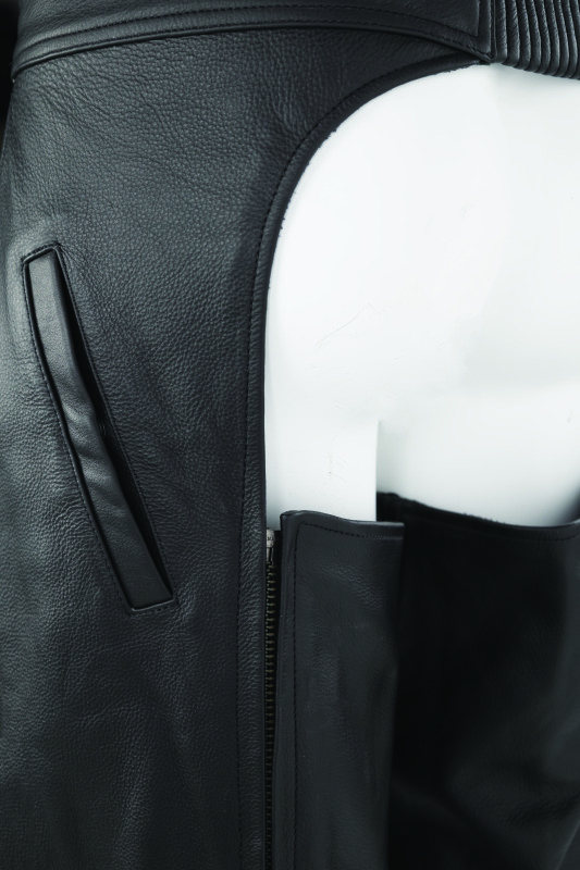 Kuryakyn Plains Leather Chaps Black Large Men's - Image 15