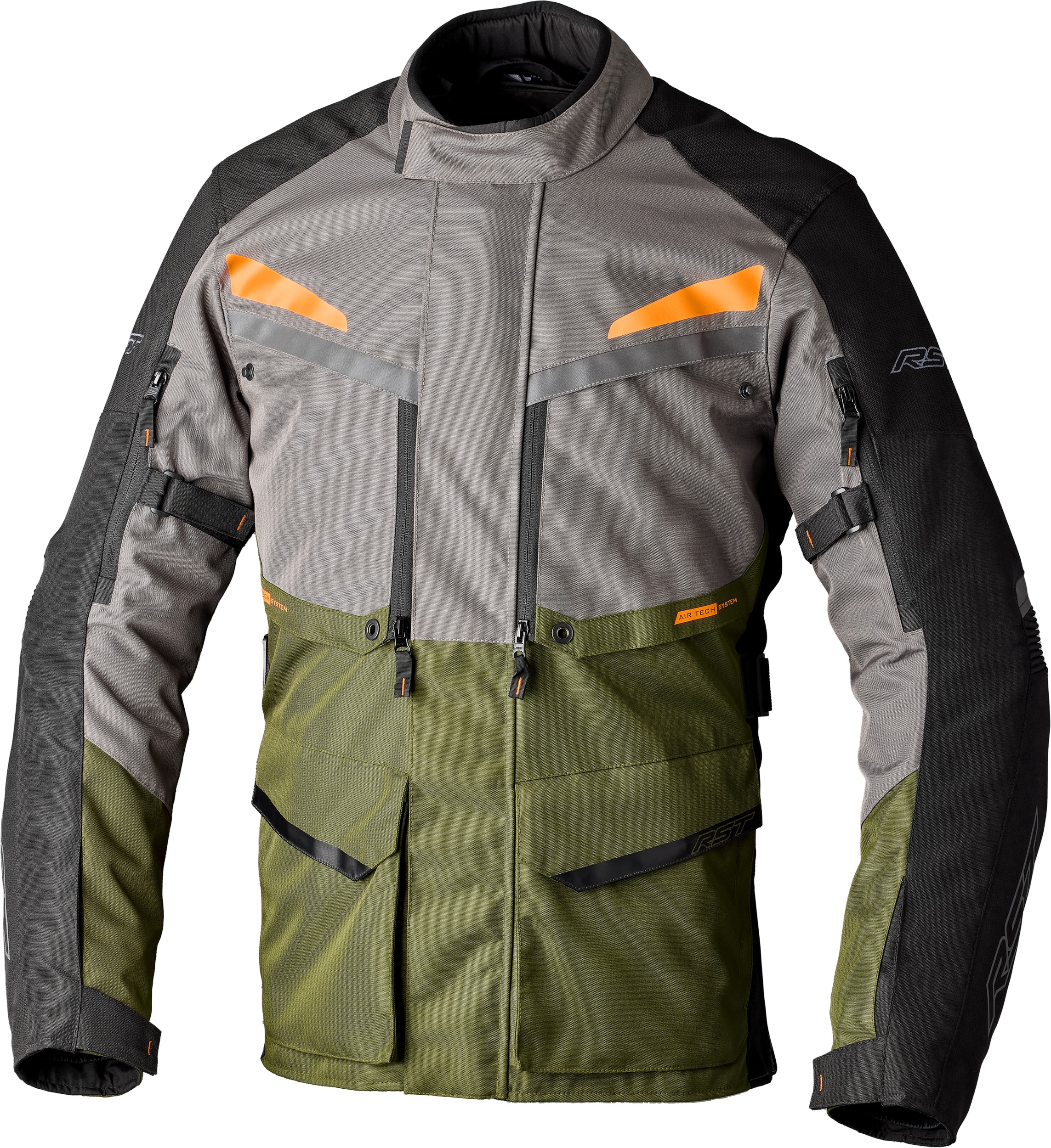 RST Maverick EVO CE Jacket 2XL Khaki/Grey/Orange Textile - Image 3
