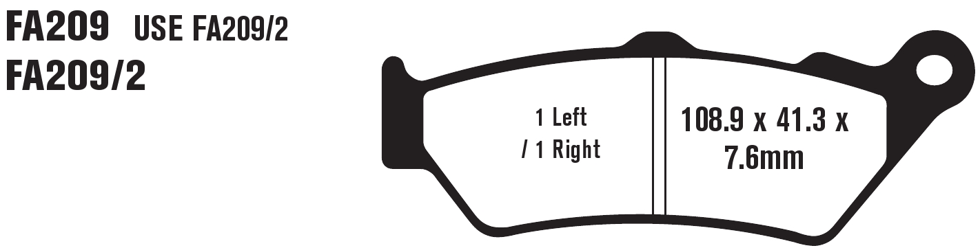 Standard Organic Brake Pads Front Set - Image 3