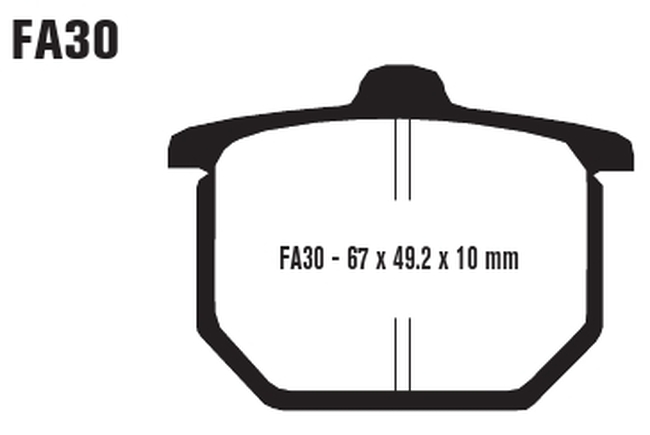 EBC Standard Organic Front Brake Pads Set (FA30 Pair) - Image 3