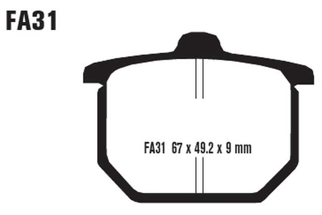 Standard Organic Brake Pads Front Set - Image 3
