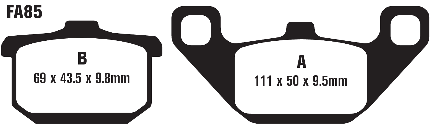 Standard Organic Brake Pads Front Set - Image 3