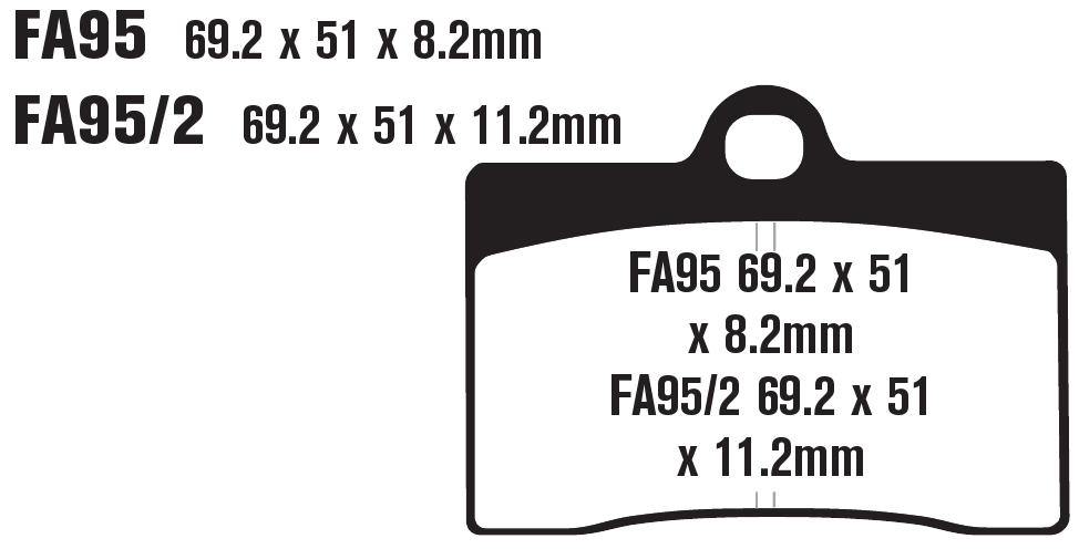 Standard Organic Brake Pads Front Set - Image 3