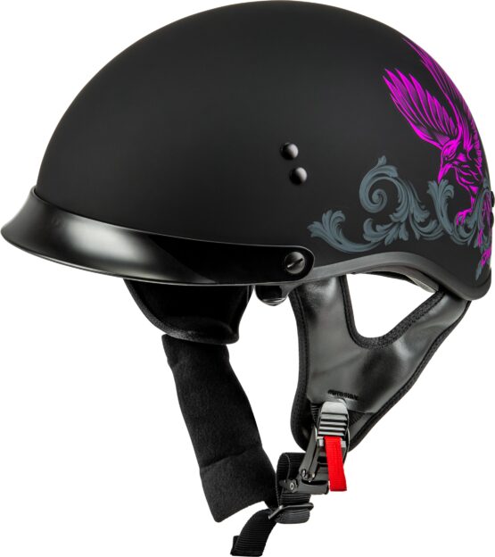 GMAX HH-65 Corvus Helmet XL Matte Black/Purple/Grey