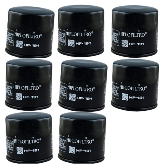 HF191 Oil Filter - Black - 8 Pack