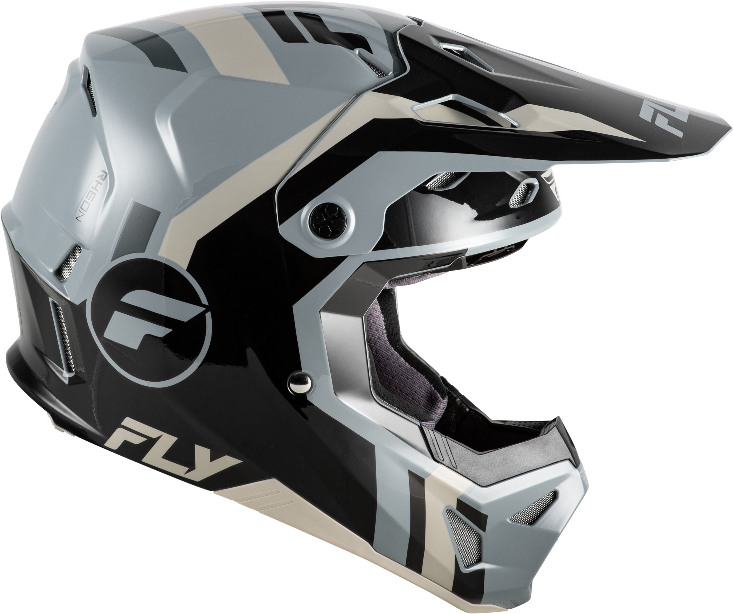 Fly Racing Formula CP Seal Helmet Black/Grey/Light Grey Large - Image 4