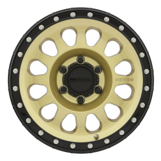 MR315 17x8.5 0mm Offset 6x135 87mm CB Gold/Black Street Loc Wheel - Image 2