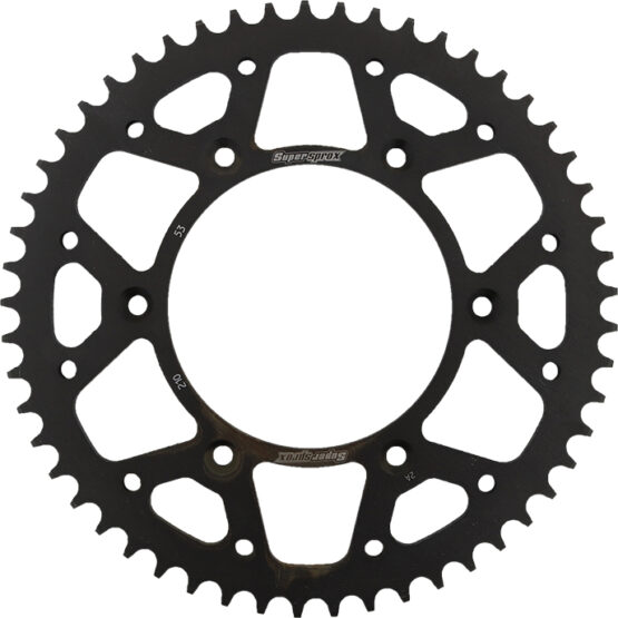 Supersprox Steel Rear Sprocket 53T Black Fits Honda
