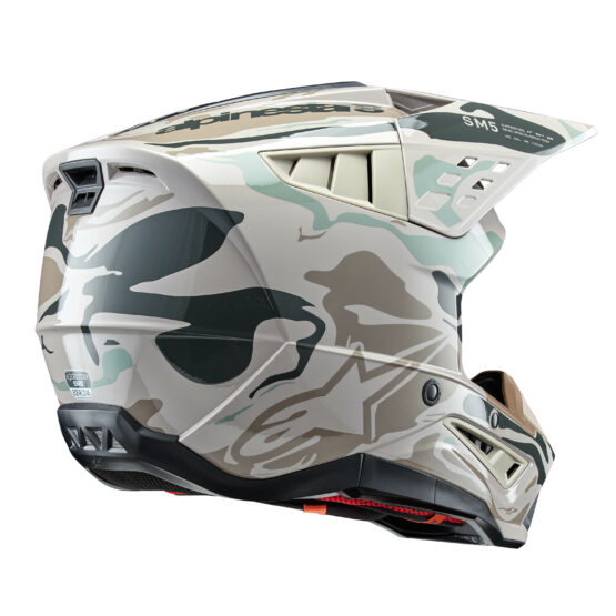 Alpinestars S-M5 Mineral Helmet Warm Grey/Celadon Green Small - Image 2