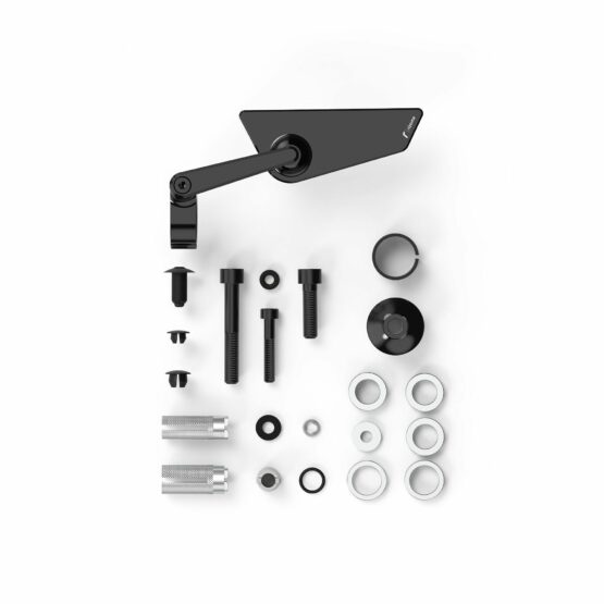 Rizoma Cut Edge Bar End Mirror Universal Right Black - Image 7