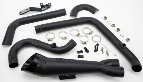 Black 2-Into-1 Shorty Turnout Full Exhaust