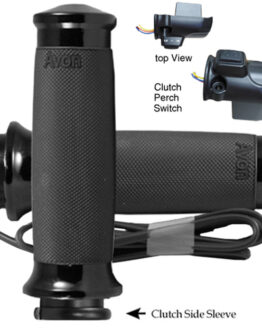 Avon Custom Contour FBW Heated Grips Black For 15-Up Harley Road Glide