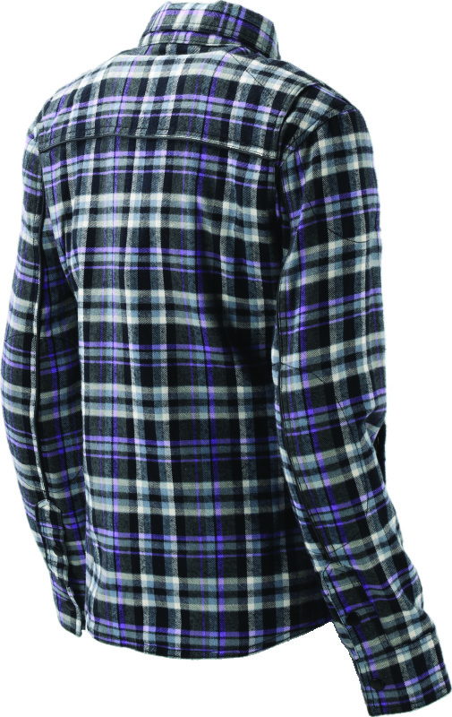 Kuryakyn Cameo Flannel Moto Shirt Black Womens Small - Image 9
