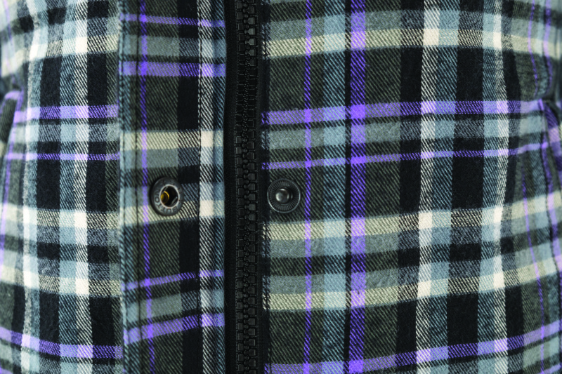 Kuryakyn Cameo Flannel Moto Shirt Black Womens Small - Image 10