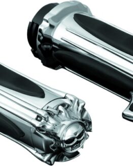 Premium Zombie Grips With Throttle Boss Dual Cable Chrome