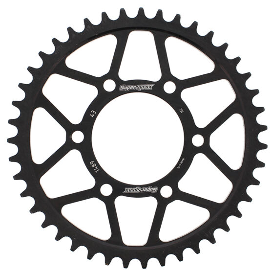 Supersprox Steel Rear Sprocket 43T Black Fits Kawasaki 525 Chain