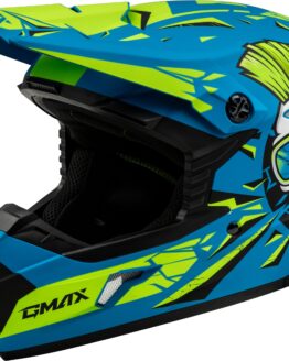 GMAX MX-46Y Unstable Youth Helmet Matte Blue/Green Medium