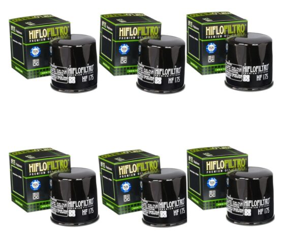 HF175 Oil Filter - Black - 6 Pack