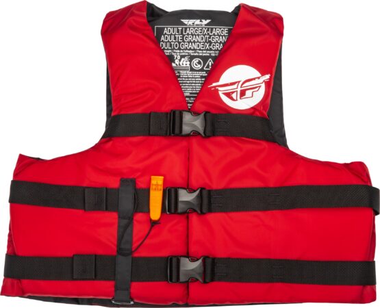 Fly Racing Nylon Flotation Vest Red/White XS