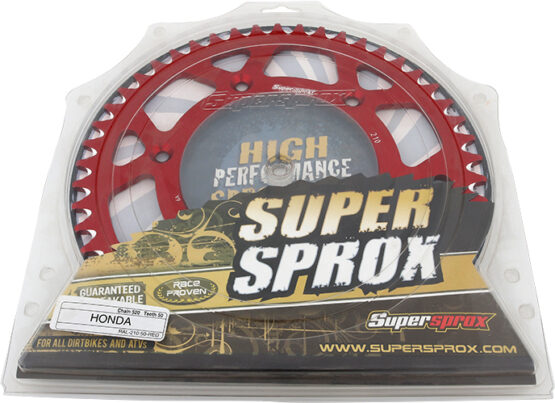 Supersprox Aluminum Rear Sprocket 50T Red Fits Honda - Image 4