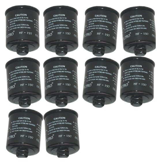 HF197 Oil Filter - Black - 10 Pack