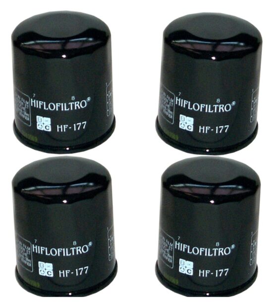 HF177 Oil Filter - Black - 4 Pack