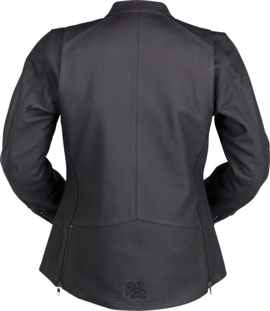 Z1R Women's Matchlock Leather Jacket Black 3W - Image 2