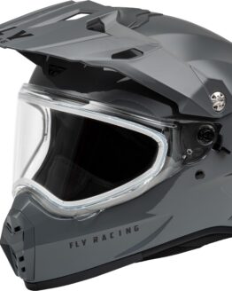 Fly Racing Trekker CW Solid Helmet Grey 2X-Large Dual Shield