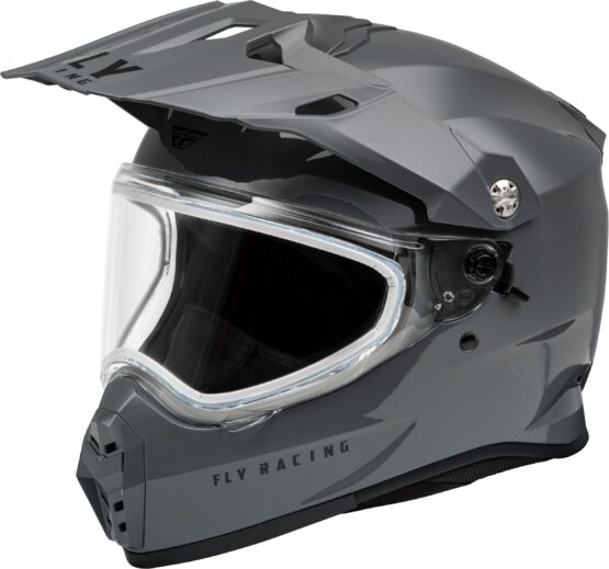 Fly Racing Trekker CW Solid Helmet Grey 2X-Large Dual Shield