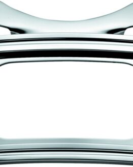 Curved License Plate Frame Chrome