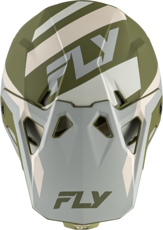 Fly Racing Formula CP Seal Helmet Matte Stone/Khaki/Olive Medium - Image 4