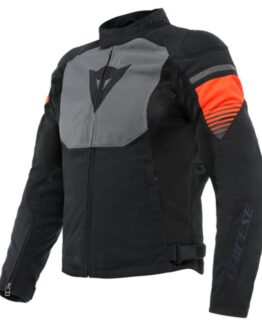 Dainese Air Fast Tex Jacket Black Gray Fluorescent Red Size 46