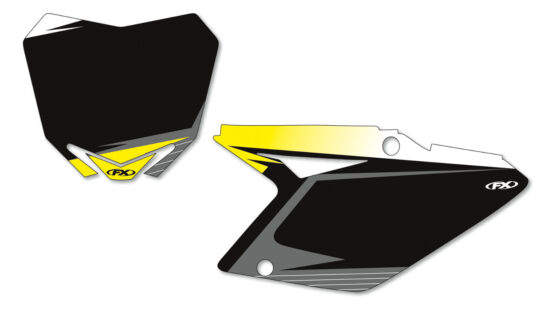 Factory Effex Black Number Plate Backgrounds Fits 10-17 Suzuki RMZ250 - Image 2